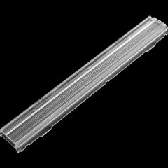 Линейная линза для светодиодов 2835/3030/5630, 90%, ~90°, 280мм H:40мм (ZHAGA standard), PMMA