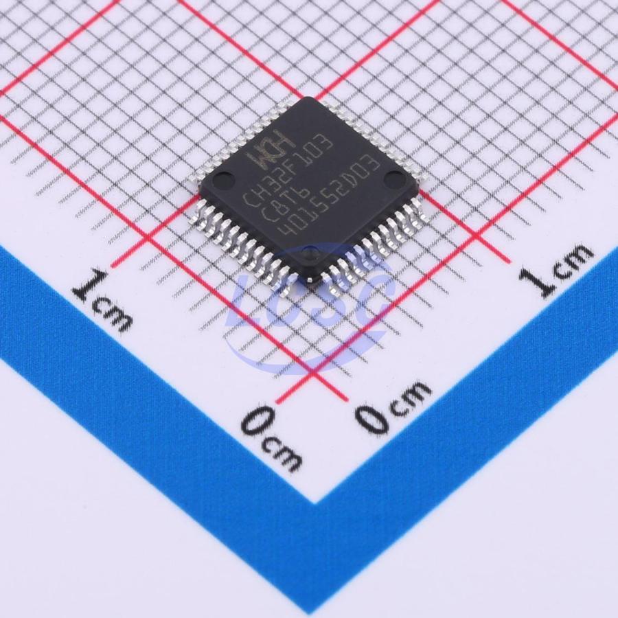 Микроконтроллер 32-бит ядро ARM Cortex-M3 72МГц 20кБ динамическое ОЗУ 64кБ память программ питание 2.4В...5.5В LQFP48
