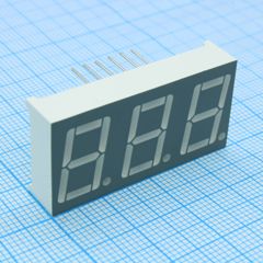 3-х разрядный индикатор 14,2мм/синий/470нм/80-120мКд/ОК
