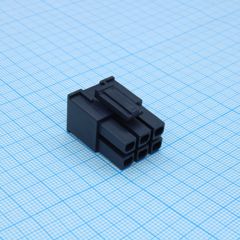 Кожух разъема вилка 6 контакт(ов) 5.7мм обжим кабеля серия Mini-Fit Jrї пакет