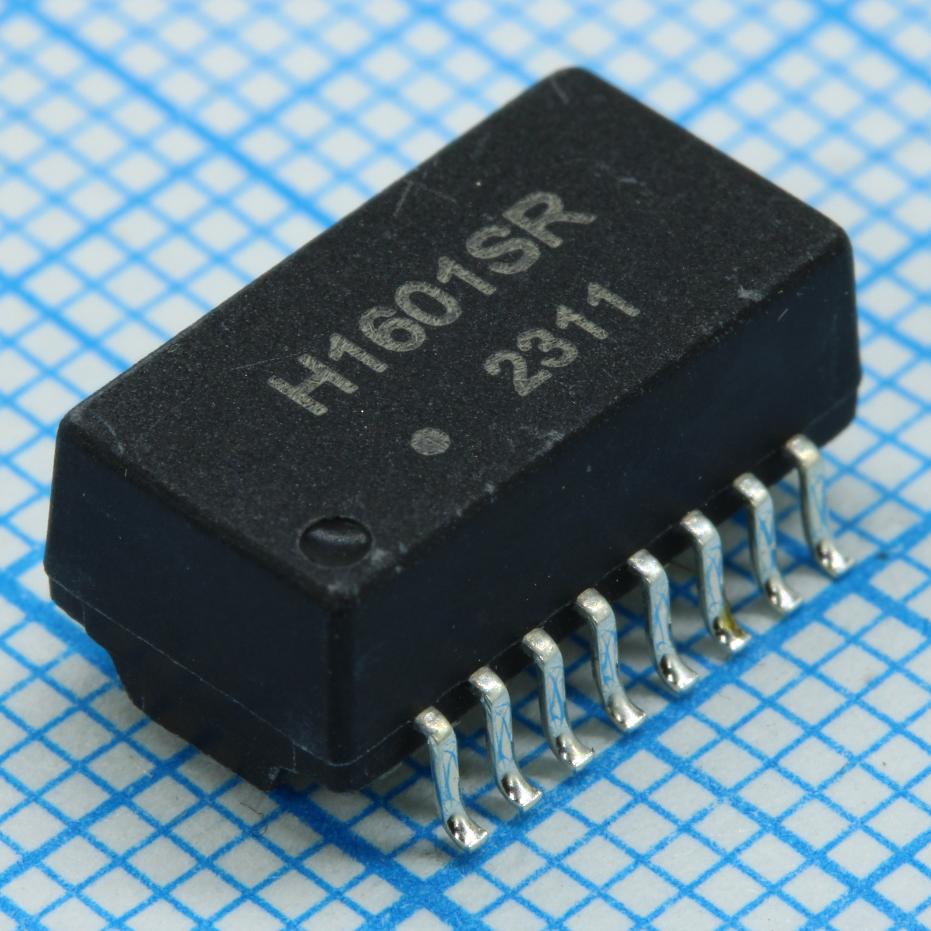 Телекоммуникационный трансформатор, 10/100Base-TX 1CT:1CT, 16 выводов, 12.7x6.9x6.2mm 0°...+70°C