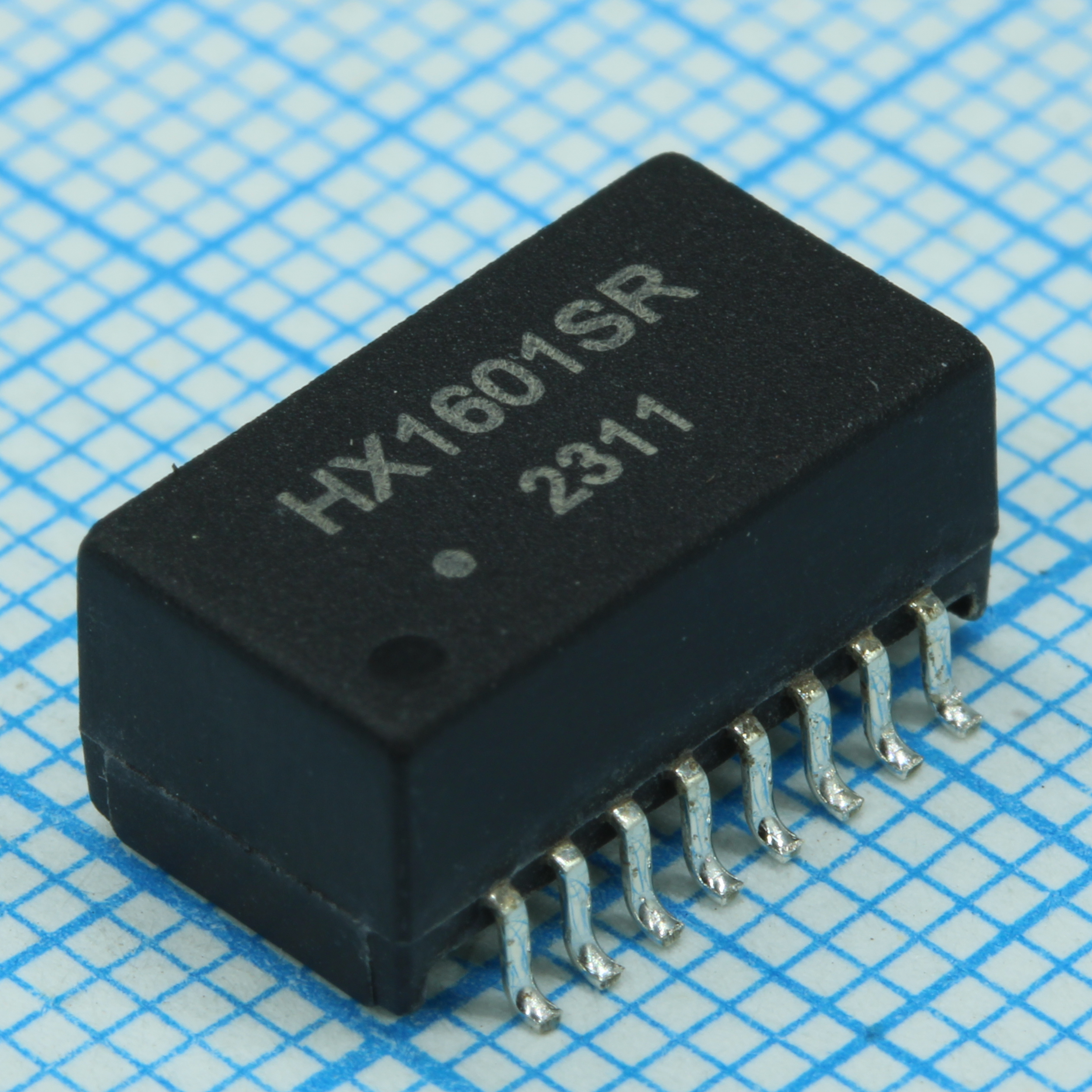 Телекоммуникационный трансформатор, 10/100Base-TX 1CT:1CT, 16 выводов, 12.7x6.9x6.2mm -40°...+85°C