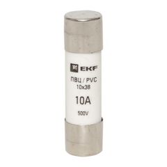 Вставка плавкая цилиндрическая ПВЦ 10х38 10А pvc-10x38-10