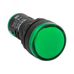 Лампа сигнальная d22-24V зел