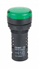 Лампа сигнальная d22-230V зел