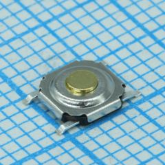 Кнопка тактильная 5.2х5.2х1.5мм 0.05А 12В 200000 циклов 250гр SMD лента на катушке