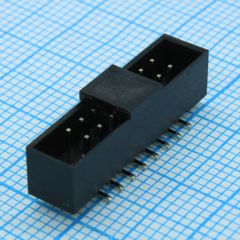IDC2 разъем, вилка на плату прямая двухрядная 16pin(2x8)., шаг 2.00мм SMD