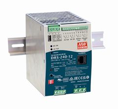 AC-DC с функцией UPS, 240Вт, выход 12В/20A, вход 90…305В АС/127…431В DC, максимальный зарядный ток 15.4А, MODBus, изоляция 3000В АС, в корпусе 85.5х125.2х129.2мм, -30...+70°С