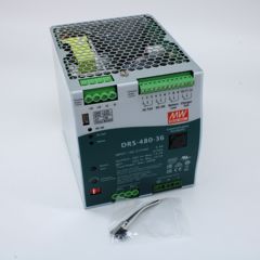 AC-DC с функцией UPS, 480Вт, выход 36В/13.3A, вход 90…305В АС/127…431В DC, максимальный зарядный ток 10.2А, MODBus, изоляция 3000В АС, в корпусе 110х125.2х150.7мм, -30...+70°С