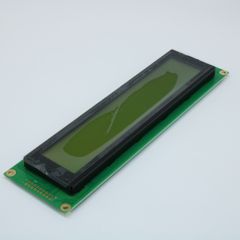 ЖКИ знакосинтезирующий 40 x 4, STN Желто-зеленый Позитивный/прозрачно-отражающий светодиодная подсветка желто-зеленая размер 190x54 мм, видимая область 147x29.5 мм, -20...70°C, контактные площадки 2 ряда слева 18 выводов