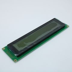 ЖКИ знакосинтезирующий 40 x 4, размеры 190х54 мм, подсветка LED желто-зеленая, тип-STN позитивный серый, набор символов - англо/русский.