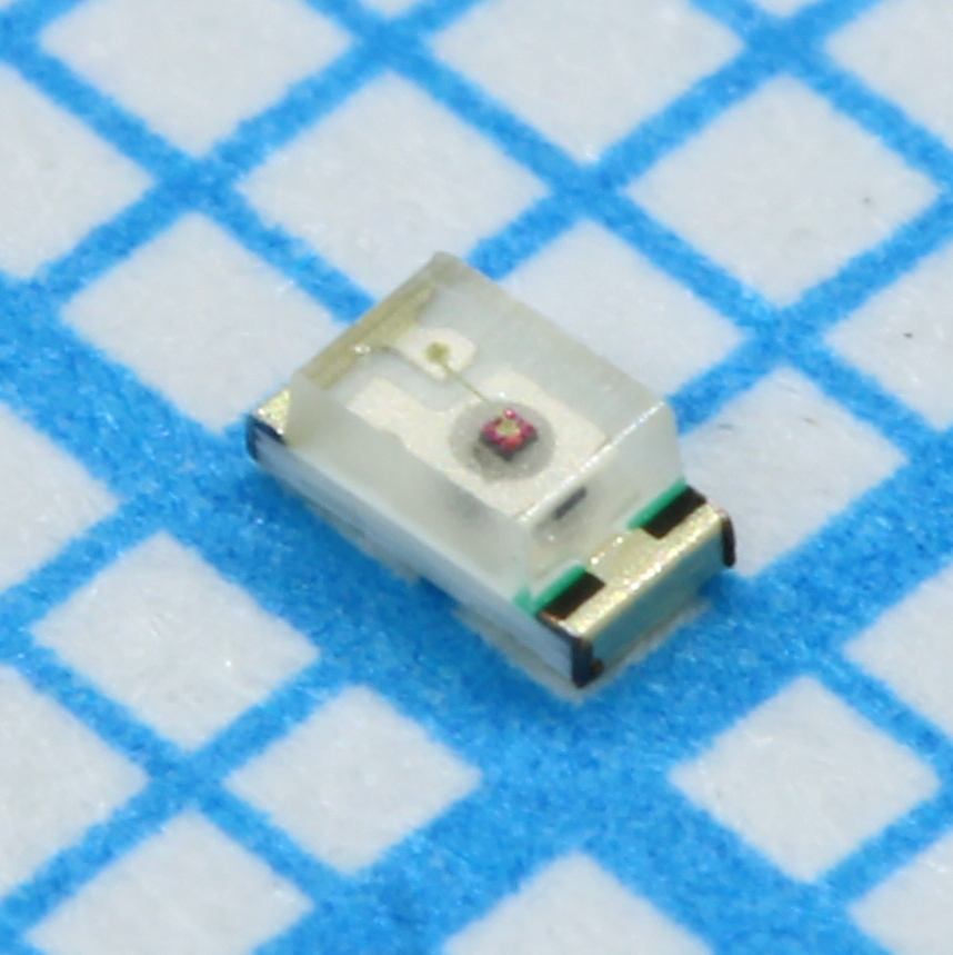Светодиод smd 1,6х0,8мм/красный/620нм/120мкд @10mA /2.1v / Ifmax=20mA/прозрачный/130°