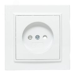 Розетка 1-м СП Минск 10А IP20 без заземл. защ. шторки бел. Basic ERR10-022-100