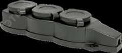 Колодка 3-м 16А IP44 2P+PE 230В с защ. крышками каучук RPS-015-16-230-44