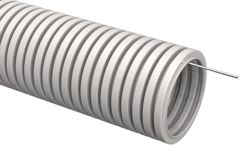 Труба гофрированная ПВХ d20мм с протяжкой сер. CTG20-20-K41-010I