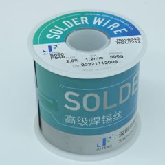 Припой трубчатый ПОС-60 с безгалогенным неактивным флюсом ROL0, d 1,2мм, 500 г