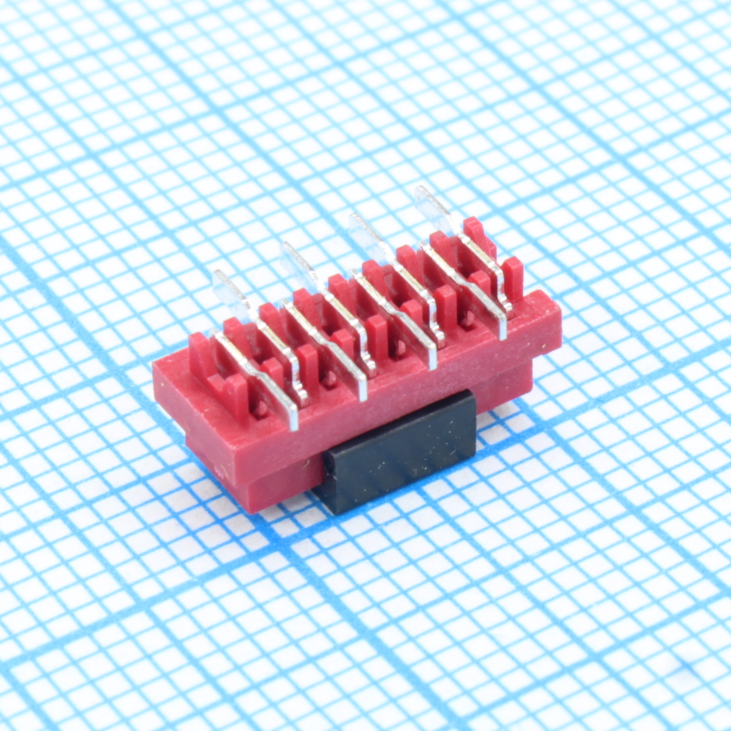 Розетка для smd монтажа 8 контактов, шаг 2.54