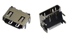 разъем HDMI угловая розетка на плату, SMT