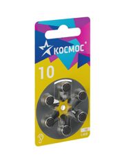 Элемент питания воздушно-цинковая для слуховых аппаратов ZA10 (10 PR70 DA230 V10) 1.45В (уп.6шт) KOCZA-10BL6