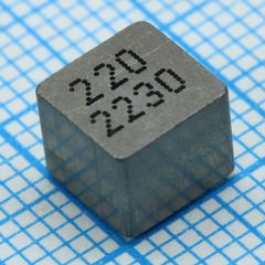 Индуктивность SMD силовая экранированная проволочная 10мкГн ±20% 100кГц порошковое железо 7A 0.0293Ом по постоянному току автомобильного применения AEC-Q200 лента на катушке