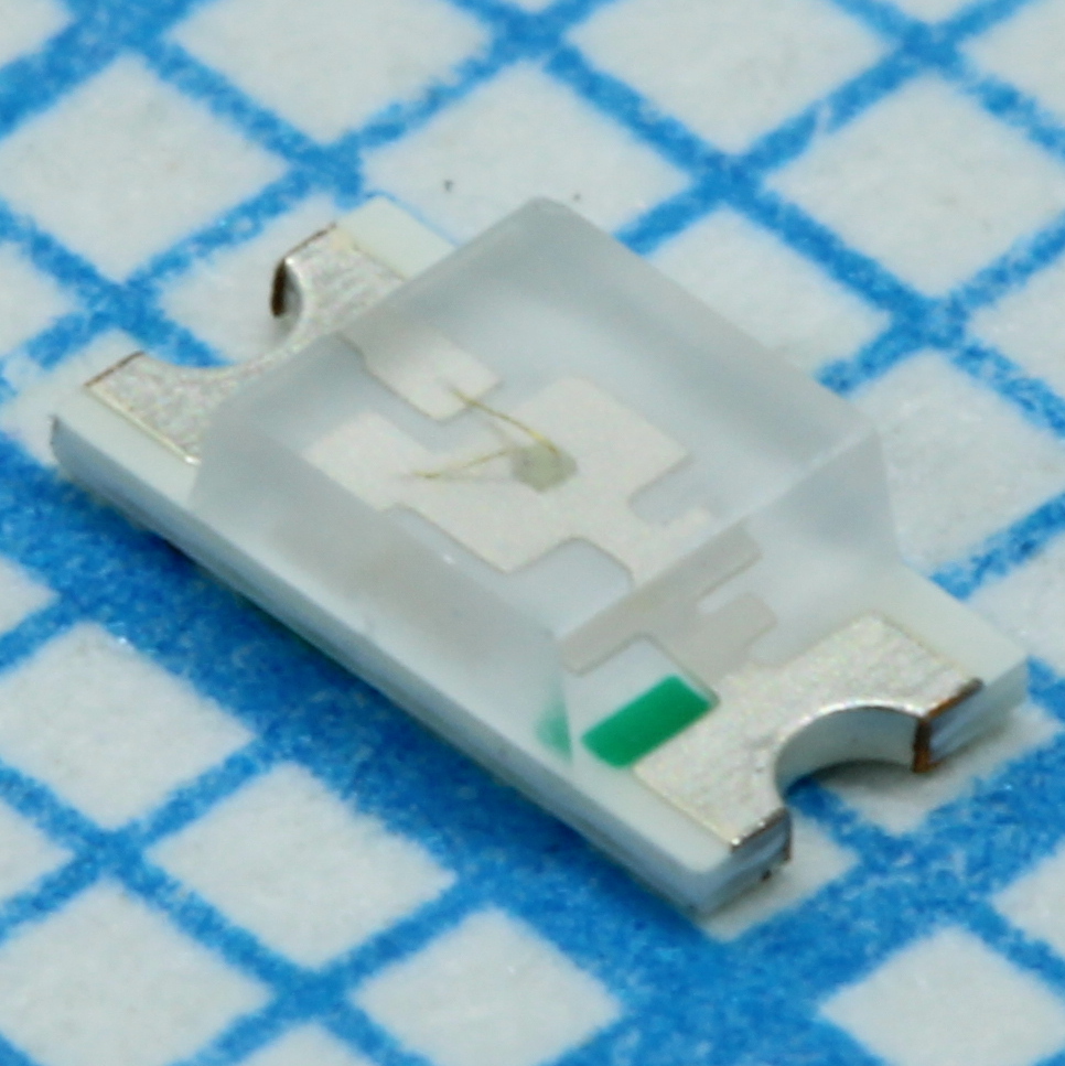 Светодиод зеленый SMD 1206 70-120мКд 120° 525нм