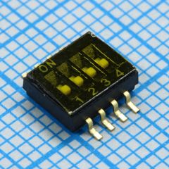 Переключатель SMD-монтаж, 4 позиции, шаг 1,27мм