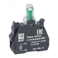 Лампа сменная с основанием XB4 зел. 230В PROxima XB4-EML-G