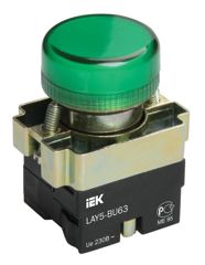 Лампа сигнальная d22-230V зел