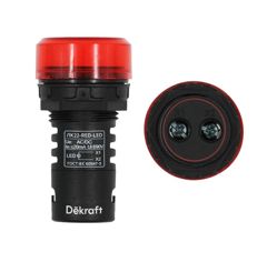 Лампа сигнальная d22-230V красн