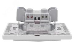 Розетка 1-м СП Минск 16А IP20 с заземл. защ. шторки бел. Basic ERR16-028-100