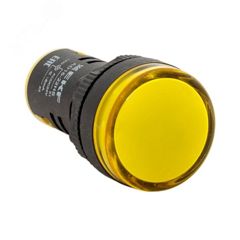 Лампа сигнальная d22-24V желт