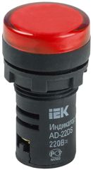 Лампа сигнальная d22-230V красн