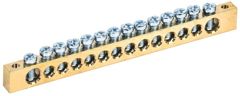 Шина PEN "земля-ноль" 8х12мм 14/2 (14групп/крепеж по краям) YNN21-14-100