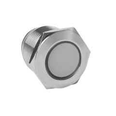 Лампа сигнальная d19-24V бел мет