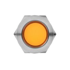 Лампа сигнальная d19-230V оранж мет