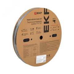 Термоусаживаемая трубка ТУТ нг 4/2 черная рулон PROxima tut-4-b