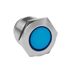 Лампа сигнальная d19-230V син мет