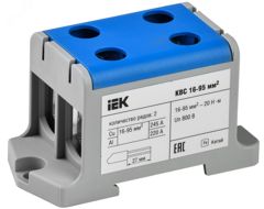 Клемма вводная силовая КВС 16-95 кв.мм. 2-рядная синяя YZN13-095-K07