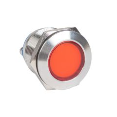 Лампа сигнальная d19-24V кр мет