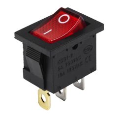 Выключатель клавишный с подсветкой ON-OFF (3c) 15А 24В