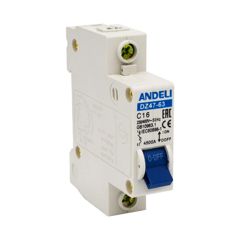 АВТ. ВЫКЛ. DZ47-63/1P 63A 4.5KA Х-КА C (ANDELI)