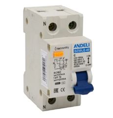 ДИФ. АВТОМАТ DZ59LE-63 1P+N 25A 30MA Х-КА С 4.5KA  (ANDELI)