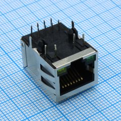 Разъем RJ45 со светодиодами и трансформатором
