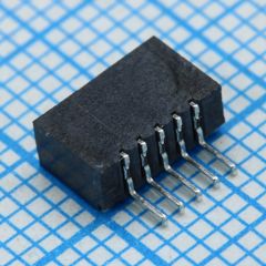 Розетка под шлейф угловая на плату, 5 контактов шаг 1мм SMD