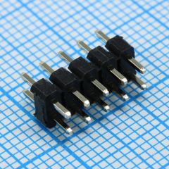 Соединитель штыревой, вилка на плату двухрядная прямая 10pin(2x5), шаг 2.54мм