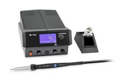 Двухканальная антистатическая паяльная станция i-CON VARIO 2 MK2 для монтажа и демонтажа с термофеном i-TOOL AIR S 0470BRJ с возможностью подключения других инструментов, паяльника и термопинцета