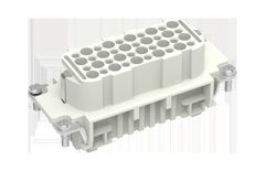 Розеточная контактная вставка, обжимная фиксация, 40 полюсов + PE, типоразмер 16B, 250V, 10A, (обжимные контакты поставляются отдельно)