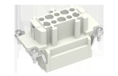 Розеточная контактная вставка, пружинная фиксация, 10 полюсов + PE, типоразмер 10B, 500V, 16A, сечение обслуживаемых проводников 0,14-2,5 мм кв, тип покрытия контактов: серебро