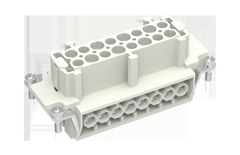 Розеточная контактная вставка, винтовая фиксация, 16 полюсов + PE, типоразмер 16B, 500V, 16A, сечение обслуживаемых проводников 0,14-2,5 мм кв, тип покрытия контактов: серебро