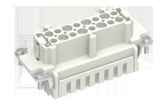 Розеточная контактная вставка, пружинная фиксация, 16 полюсов + PE, типоразмер 16B, 500V, 16A, сечение обслуживаемых проводников 0,14-2,5 мм кв, тип покрытия контактов: серебро